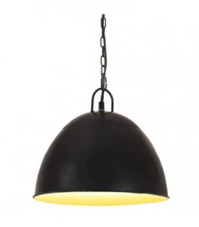 vidaXL Hanging Lamp | Black | Iron | 31 cm diameter | Hanging Light | Round — Size: Φ 31 cm