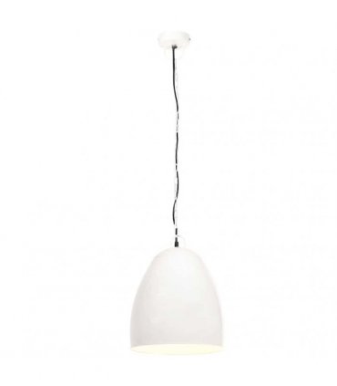vidaXL Industrial Hanging Lamp 25 W White Round 42 cm E27 — Size: Ø 42 cm