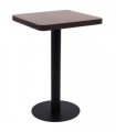 vidaXL Bistro Table | Dark brown, black | MDF, steel | 50x50x75 cm — Colour: dark brown and black, Size: 50 x 50 x 75 cm