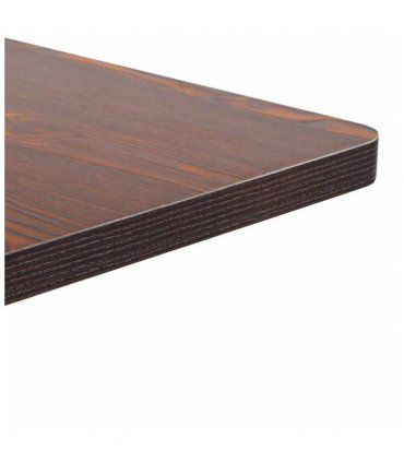vidaXL Bistro Table | Dark brown, black | MDF, steel | 50x50x75 cm — Colour: dark brown and black, Size: 50 x 50 x 75 cm