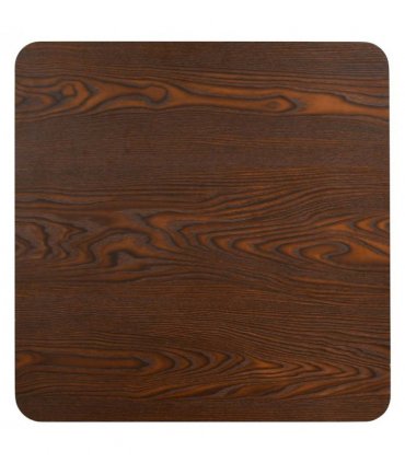 vidaXL Bistro Table | Dark brown, black | MDF, steel | 50x50x75 cm — Colour: dark brown and black, Size: 50 x 50 x 75 cm