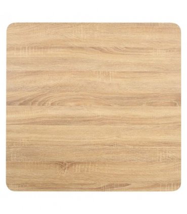 vidaXL Bistro Table | Light brown | MDF | 80 cm x 80 cm x 75 cm | Pedesta — Colour: light brown and white, Size: 80 x 80 x 75 cm