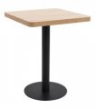vidaXL Bistro Table | Light brown and black | MDF | 60x60 cm |  Simplistic — Size: 60 x 60 x 75 cm