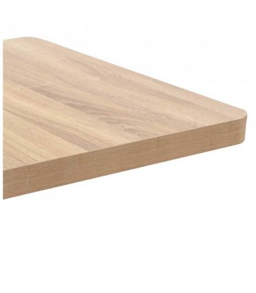 vidaXL Bistro Table | Light brown and black | MDF | 60x60 cm |  Simplistic — Size: 60 x 60 x 75 cm