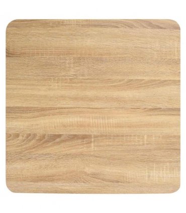 vidaXL Bistro Table | Light brown and black | MDF | 60x60 cm |  Simplistic — Size: 60 x 60 x 75 cm