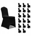 vidaXL Chair Cover Stretch Black 18 pcs