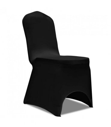 vidaXL Chair Cover Stretch Black 18 pcs