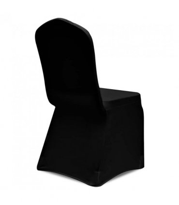 vidaXL Chair Cover Stretch Black 18 pcs