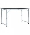 vidaXL Foldable Camping Table Grey Aluminium 120x60 cm — Size: 120 x 60 cm