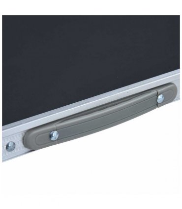 vidaXL Folding Camping Table Grey Aluminium 60x45 cm