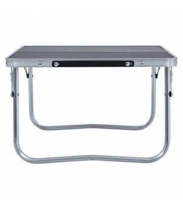 vidaXL Folding Camping Table Grey Aluminium 60x40 cm