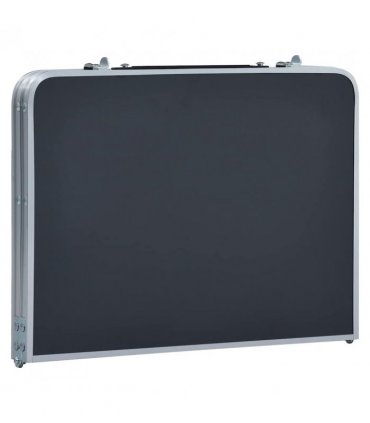 vidaXL Folding Camping Table Grey Aluminium 60x40 cm
