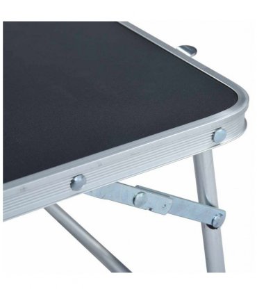vidaXL Folding Camping Table Grey Aluminium 60x40 cm