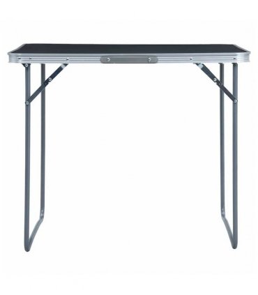 vidaXL Foldable Camping Table with Metal Frame 80x60 cm Grey