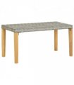 vidaXL Garden Bench | Grey | PE (polyethylene) rattan, acacia wood | Medium