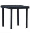 vidaXL Garden Tea Table Black 40x40x40 cm Poly Rattan