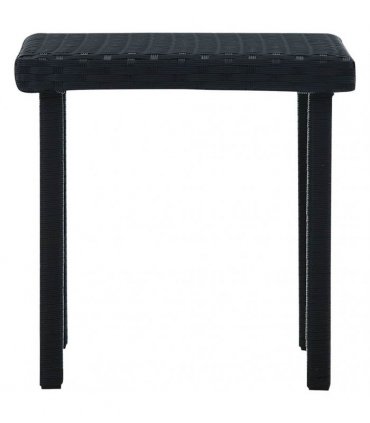 vidaXL Garden Tea Table Black 40x40x40 cm Poly Rattan