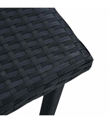 vidaXL Garden Tea Table Black 40x40x40 cm Poly Rattan