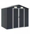 vidaXL Garden Shed Anthracite 205x129x183 cm Galvanised Steel