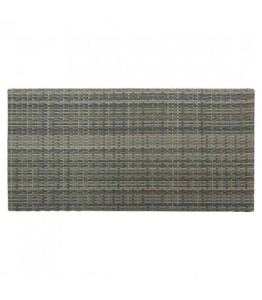 vidaXL Bar Table with Storage Rack Grey 120x60x110 cm Poly Rattan