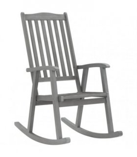 vidaXL Rocking Chair | Grey | Solid Acacia Wood | Standard | Durable