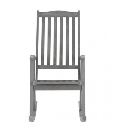 vidaXL Rocking Chair | Grey | Solid Acacia Wood | Standard | Durable