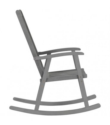 vidaXL Rocking Chair | Grey | Solid Acacia Wood | Standard | Durable