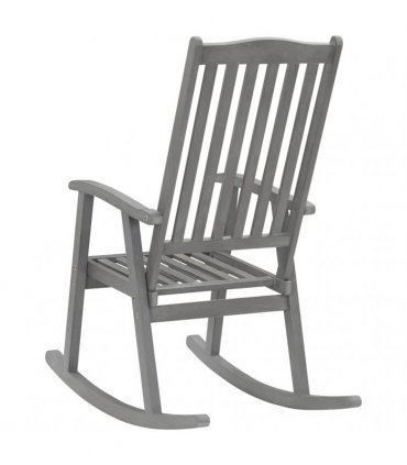 vidaXL Rocking Chair | Grey | Solid Acacia Wood | Standard | Durable