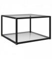 vidaXL Coffee Table Transparent 60x60x35 cm Tempered Glass — Size: 60 x 60 x 35 cm