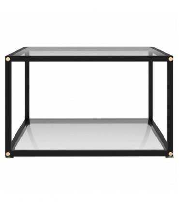 vidaXL Coffee Table Transparent 60x60x35 cm Tempered Glass — Size: 60 x 60 x 35 cm