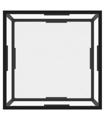 vidaXL Coffee Table Transparent 60x60x35 cm Tempered Glass — Size: 60 x 60 x 35 cm