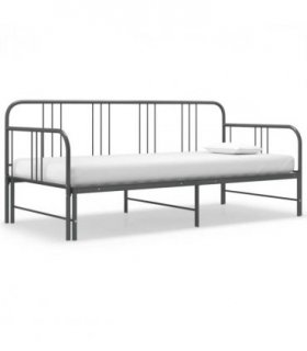 vidaXL Sofa Bed Frame | Grey | Powder-coated metal | 90x200cm