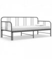 vidaXL Sofa Bed Frame | Grey | Powder-coated metal | 90x200cm