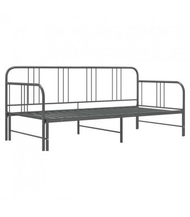 vidaXL Sofa Bed Frame | Grey | Powder-coated metal | 90x200cm