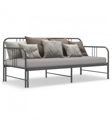 vidaXL Sofa Bed Frame | Grey | Powder-coated metal | 90x200cm