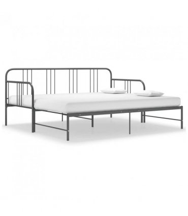 vidaXL Sofa Bed Frame | Grey | Powder-coated metal | 90x200cm