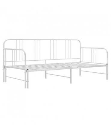 vidaXL Sofa Bed Frame | White | Metal | 200 x 90 cm mattress needed