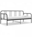 vidaXL Sofa Bed Frame | Black | Powder-coated metal | Single