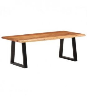 vidaXL Coffee Table 110x55x40 cm Solid Wood Acacia — Colour: natural, Size: 110 x 55 x 40 cm