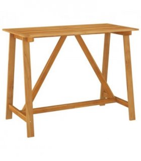 vidaXL Garden Bar Table 140x70x104 cm Solid Acacia Wood — Size: 140 x 70 x 104 cm