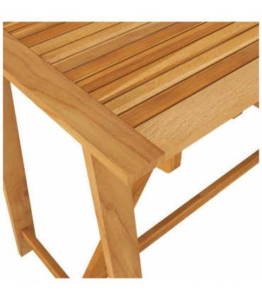 vidaXL Garden Bar Table 140x70x104 cm Solid Acacia Wood — Size: 140 x 70 x 104 cm