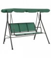 vidaXL Garden Swing Bench Green 170 cm Textilene and Steel