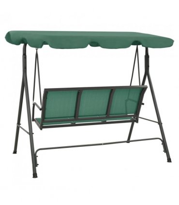vidaXL Garden Swing Bench Green 170 cm Textilene and Steel