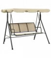 vidaXL Garden Swing Chair with Canopy Anthracite and Sand