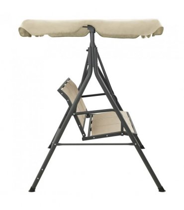 vidaXL Garden Swing Chair with Canopy Anthracite and Sand