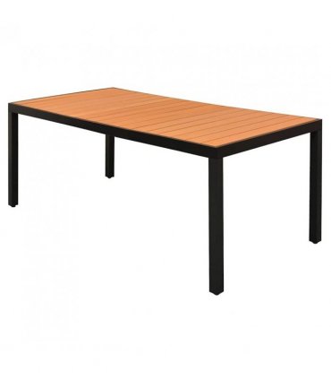 vidaXL Dining Set | Black and Brown — Size: 184.5 cm table length