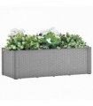 vidaXL Garden Raised Bed with Self Watering System Grey 100x43x33 cm — Size: 100 x 43 x 33 cm
