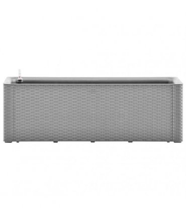 vidaXL Garden Raised Bed with Self Watering System Grey 100x43x33 cm — Size: 100 x 43 x 33 cm