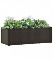 vidaXL Garden Raised Bed with Self Watering System Mocha 100x43x33 cm — Size: 100 x 43 x 33 cm