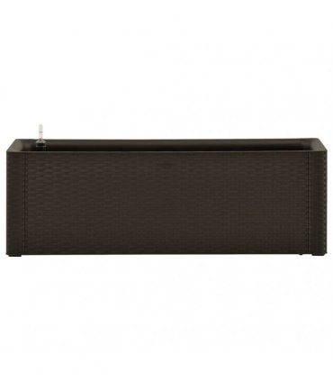 vidaXL Garden Raised Bed with Self Watering System Mocha 100x43x33 cm — Size: 100 x 43 x 33 cm